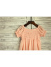 Peach Wrinkled Chiffon Lovely Flower Girl Dress